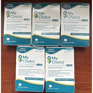 Lot of 5 My Choice Emergency Contraceptive (Compare to Plan B One Step)